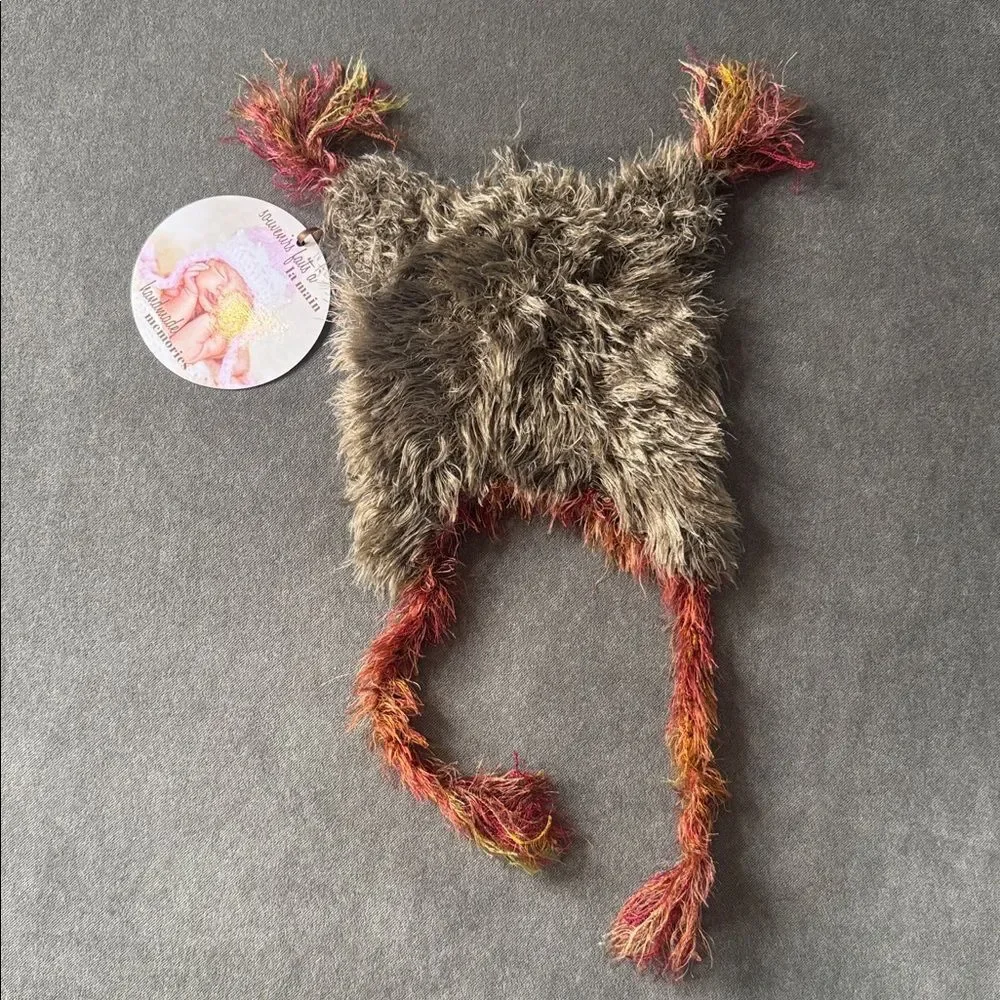 Daisy Baby Unisex Infant Beanie Hat Fisher Brown Owl Photography 0-6 months NWT